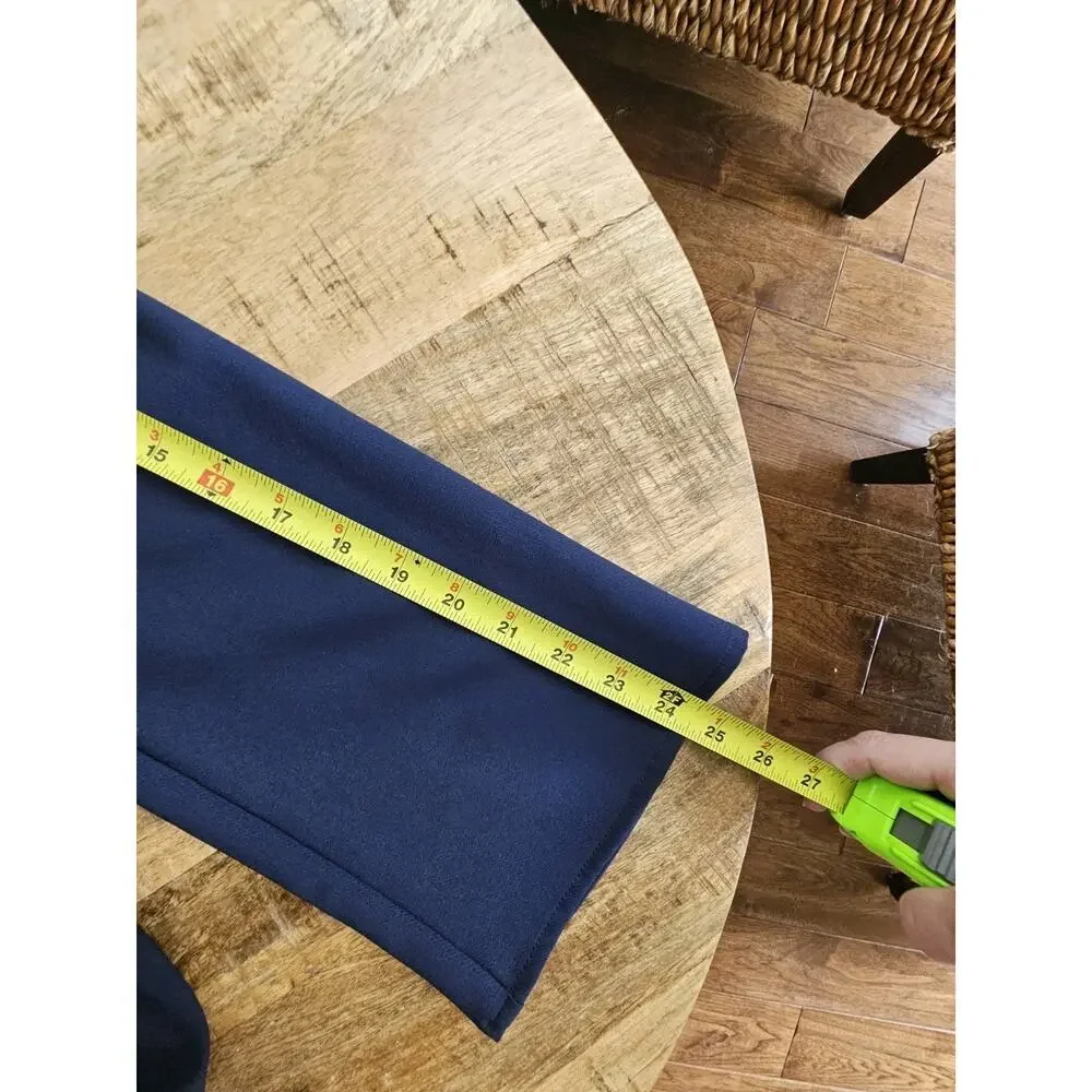 H By Halston Waterfall Caridigan Jacket Women's Size 0 Navy Blue Bell Sleeves - Picture 7 of 9